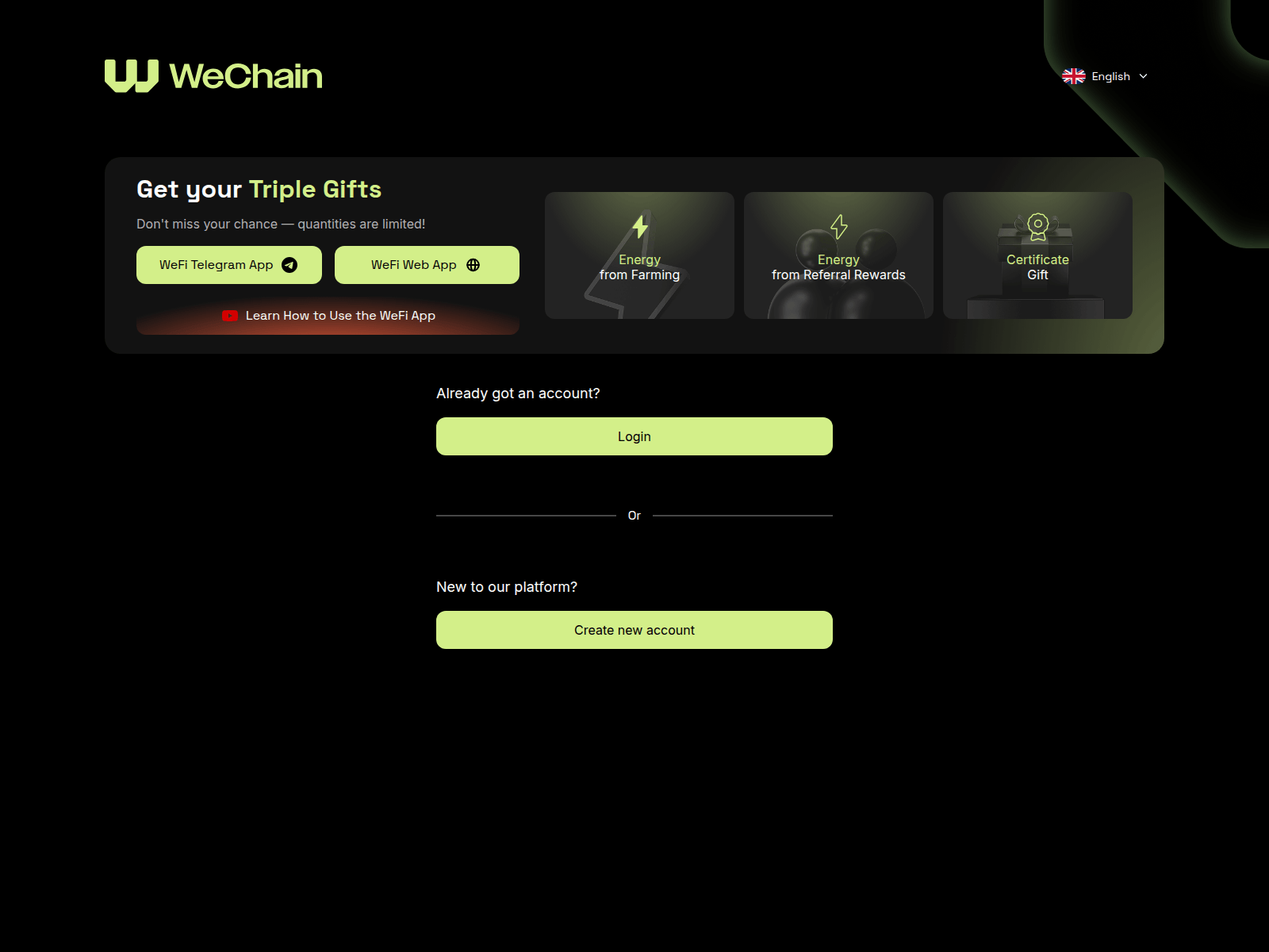 Screenshot of ito.wechain.ai