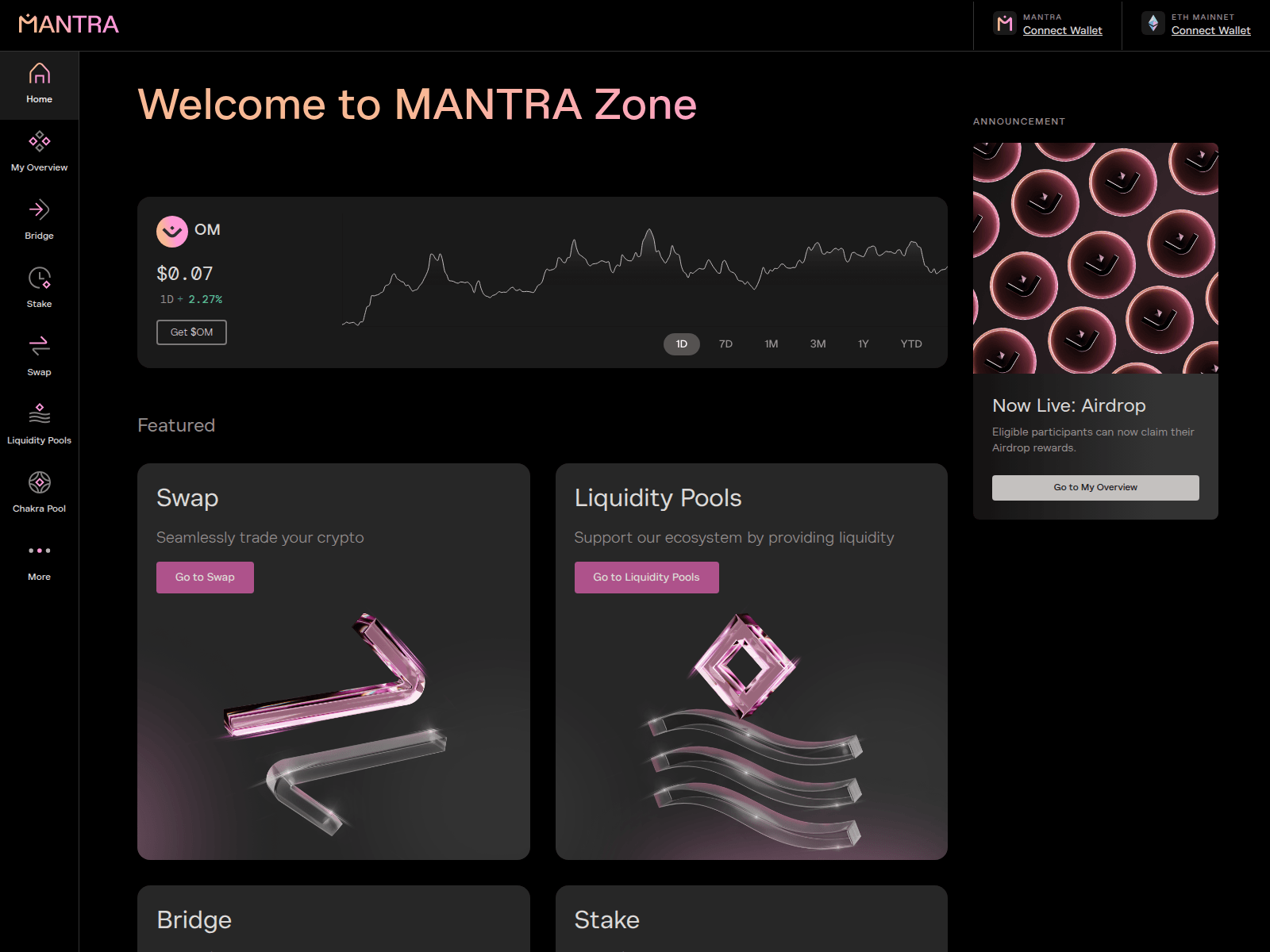 Screenshot of mantra-dex.pro