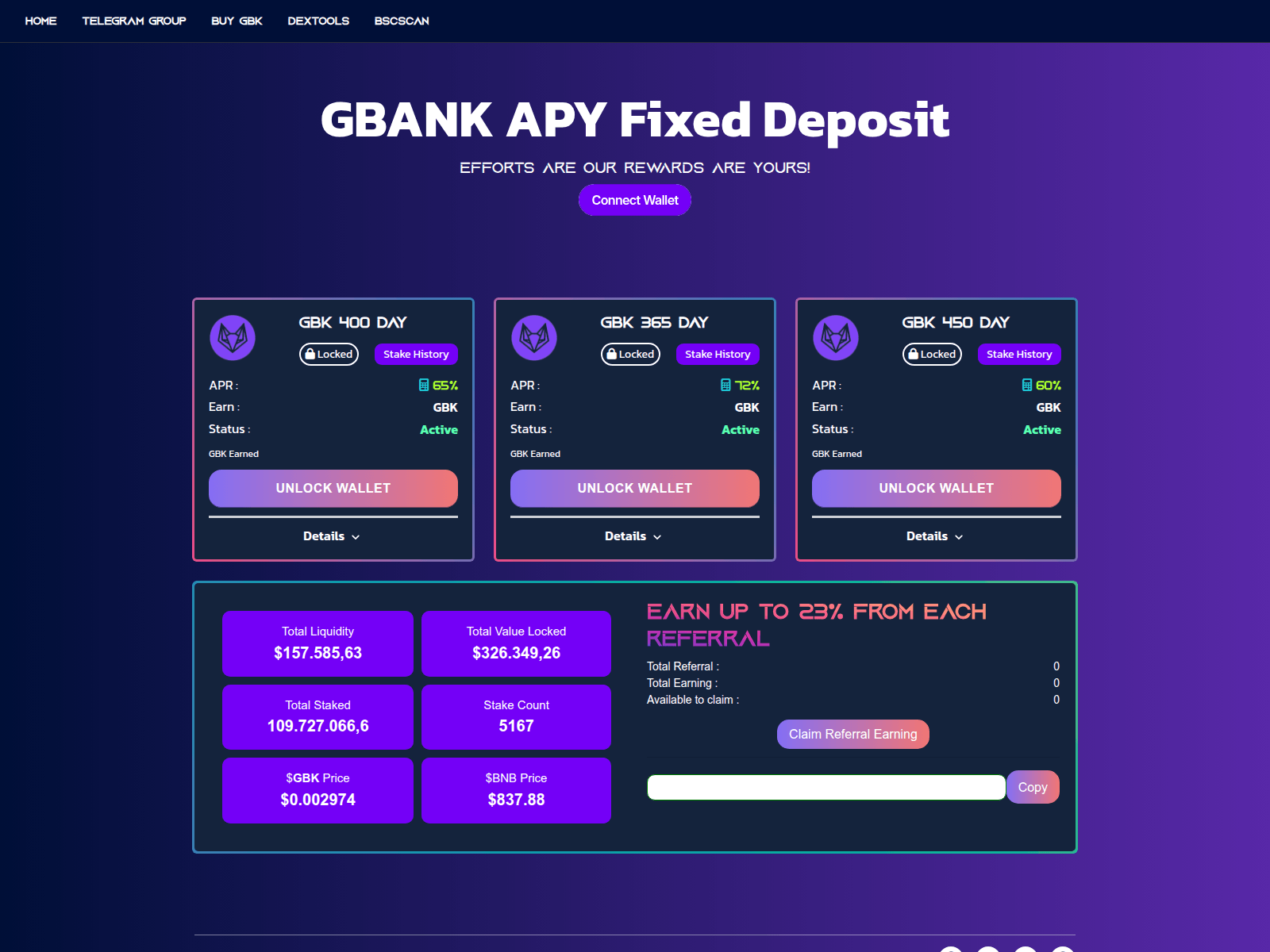 Screenshot of stake.gamebank.fun