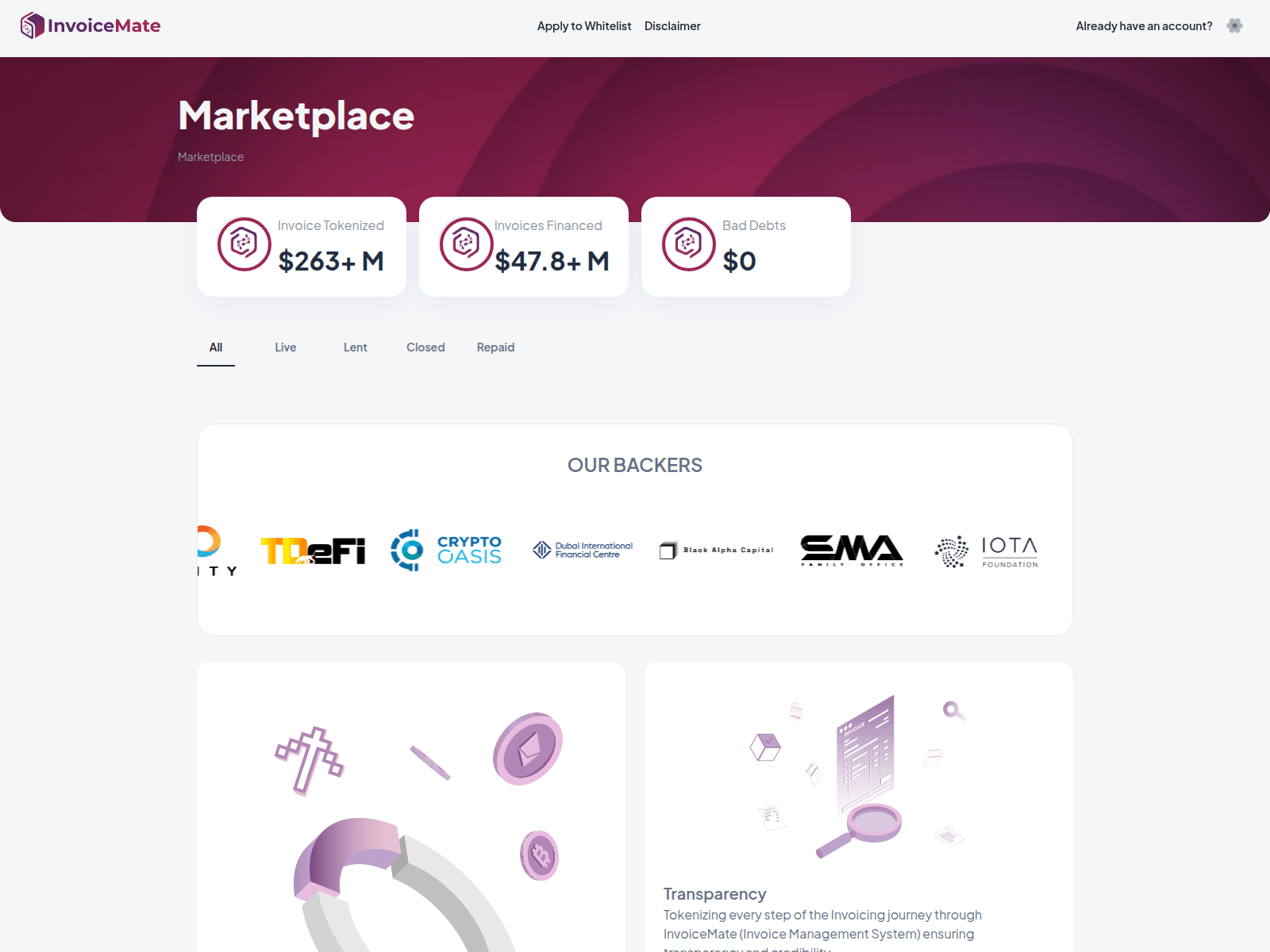 Screenshot of finmate.invoicemate.net