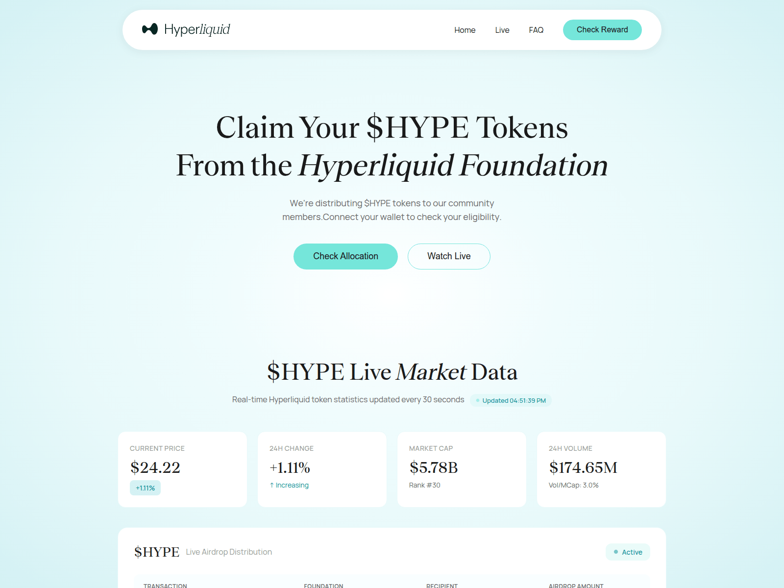 Screenshot of live-hyperxliquid.xyz
