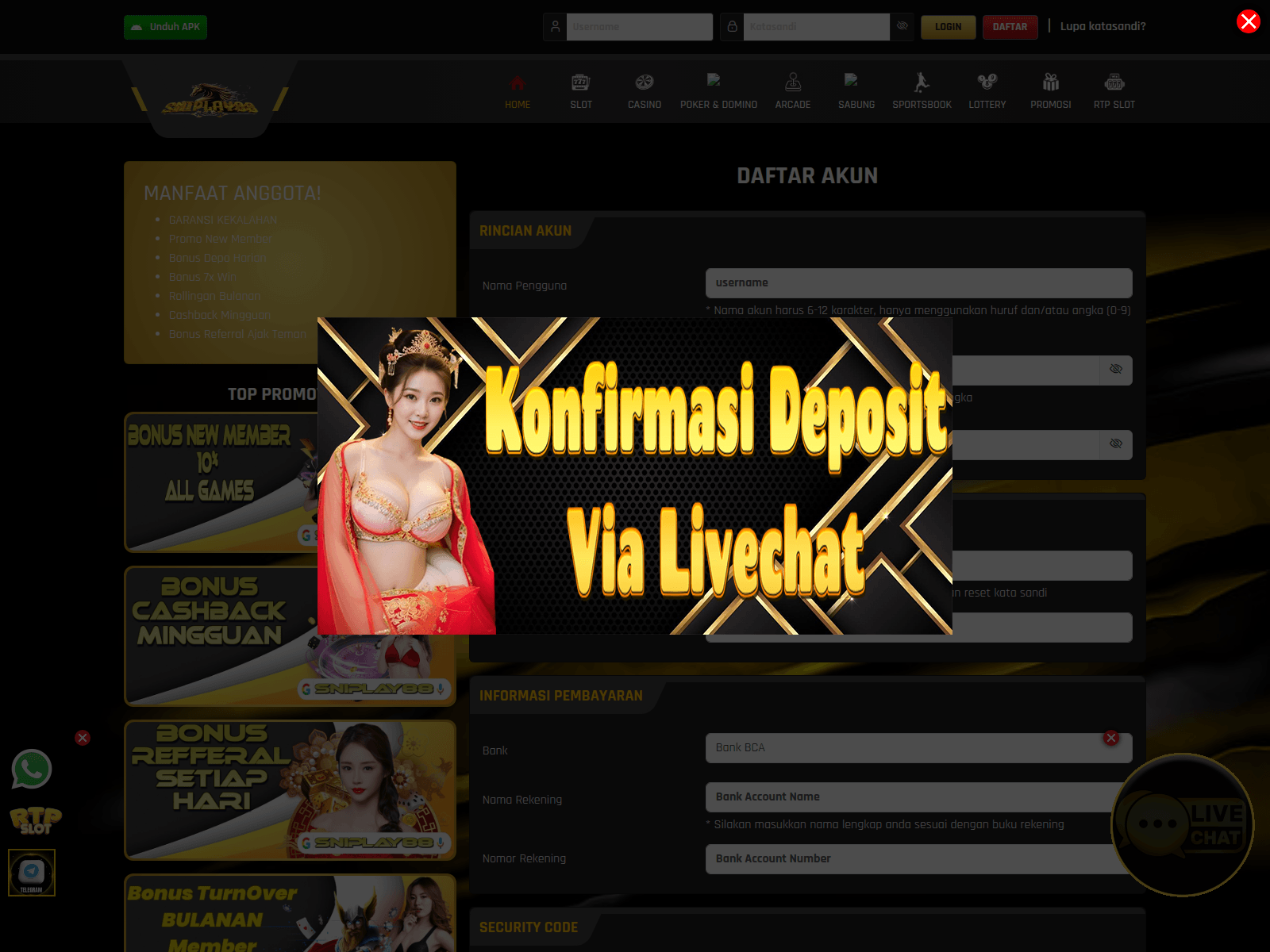 Screenshot of snitop.com