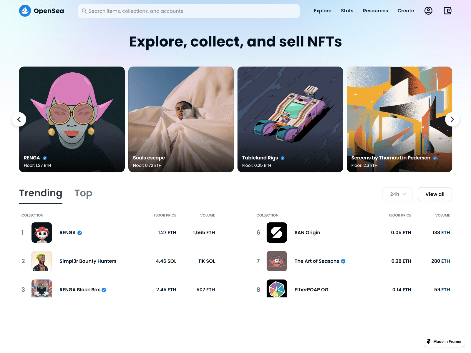 Screenshot of openseeio.framer.ai