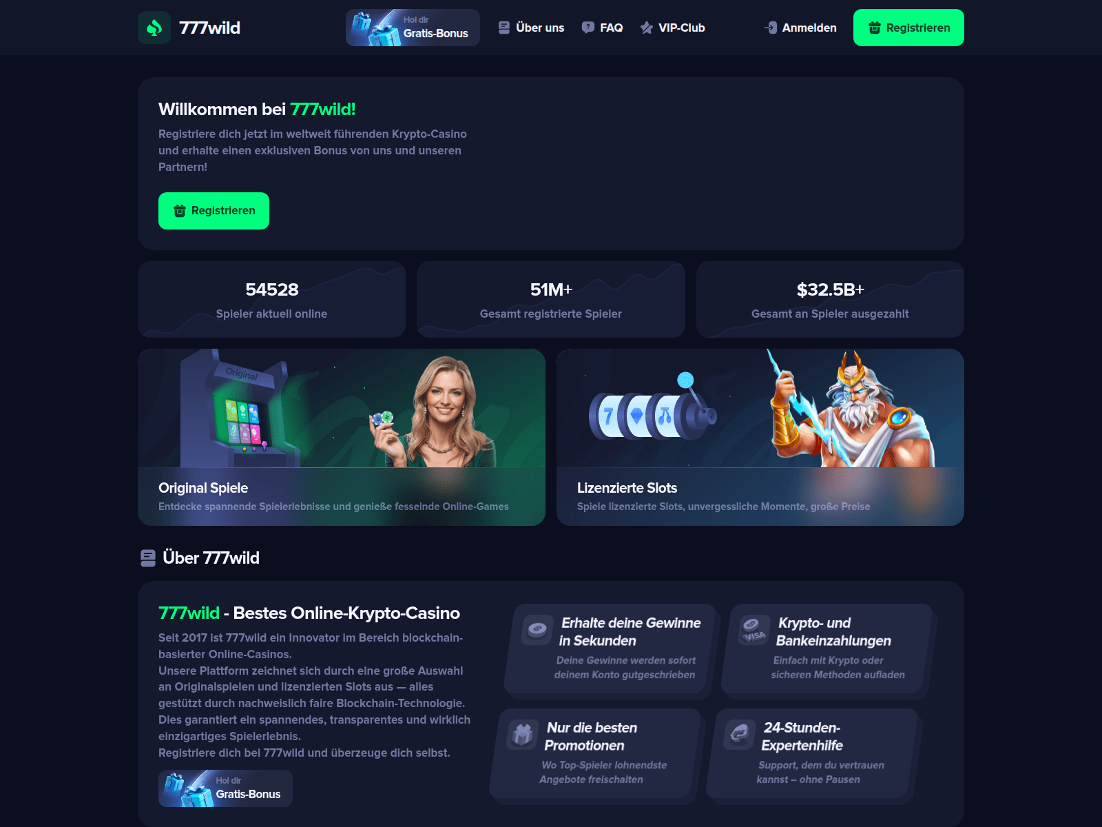 Screenshot of 777wild.net