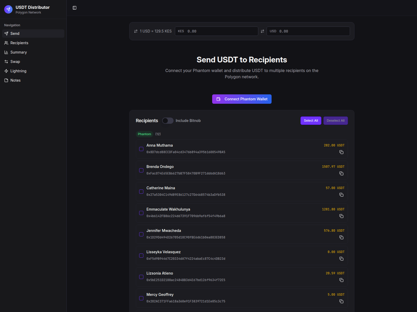 Screenshot of phantompay.replit.app