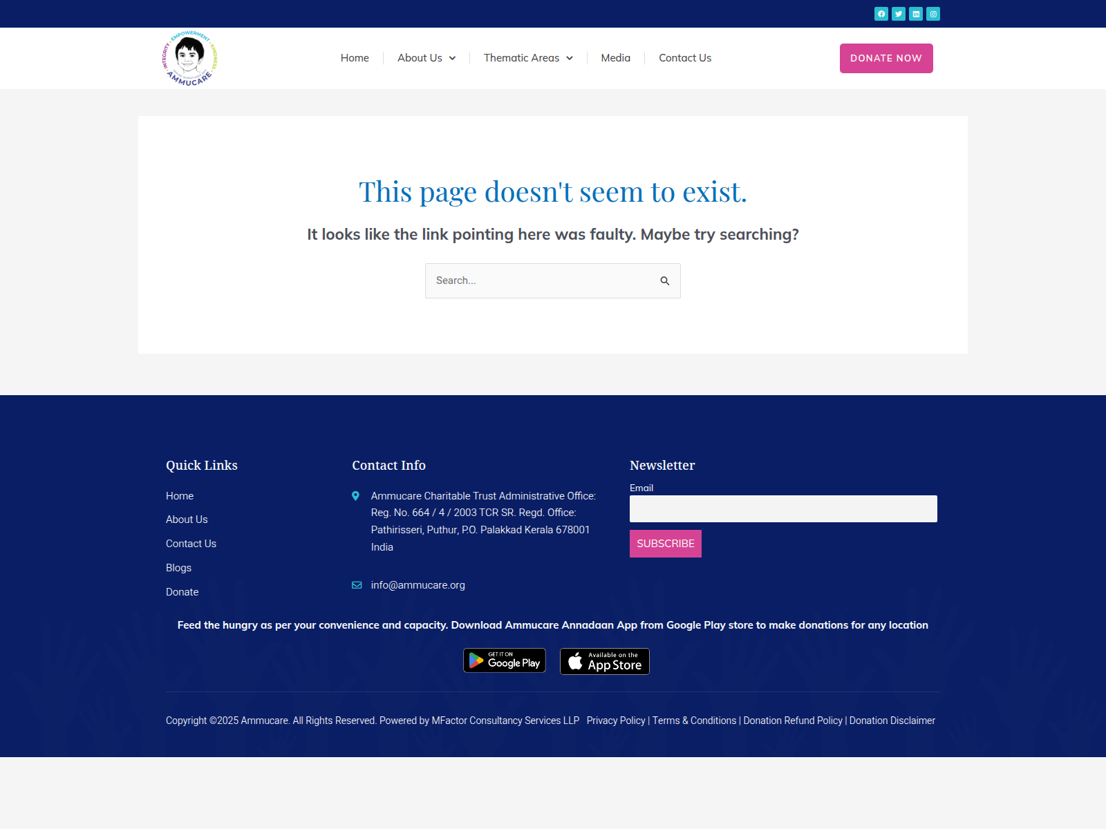 Screenshot of ammucare.org
