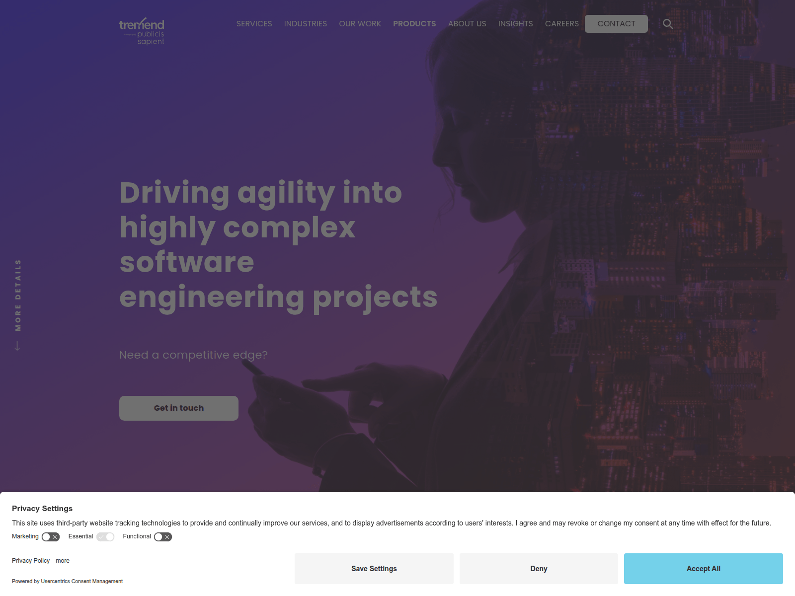 Screenshot of tremend.ro