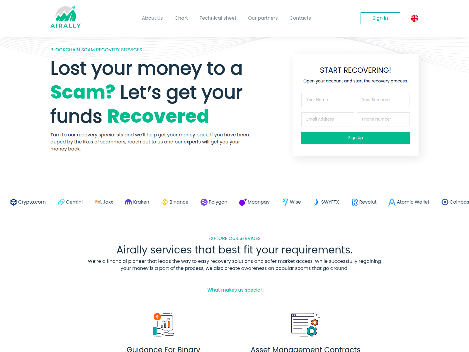 Screenshot of airally.co