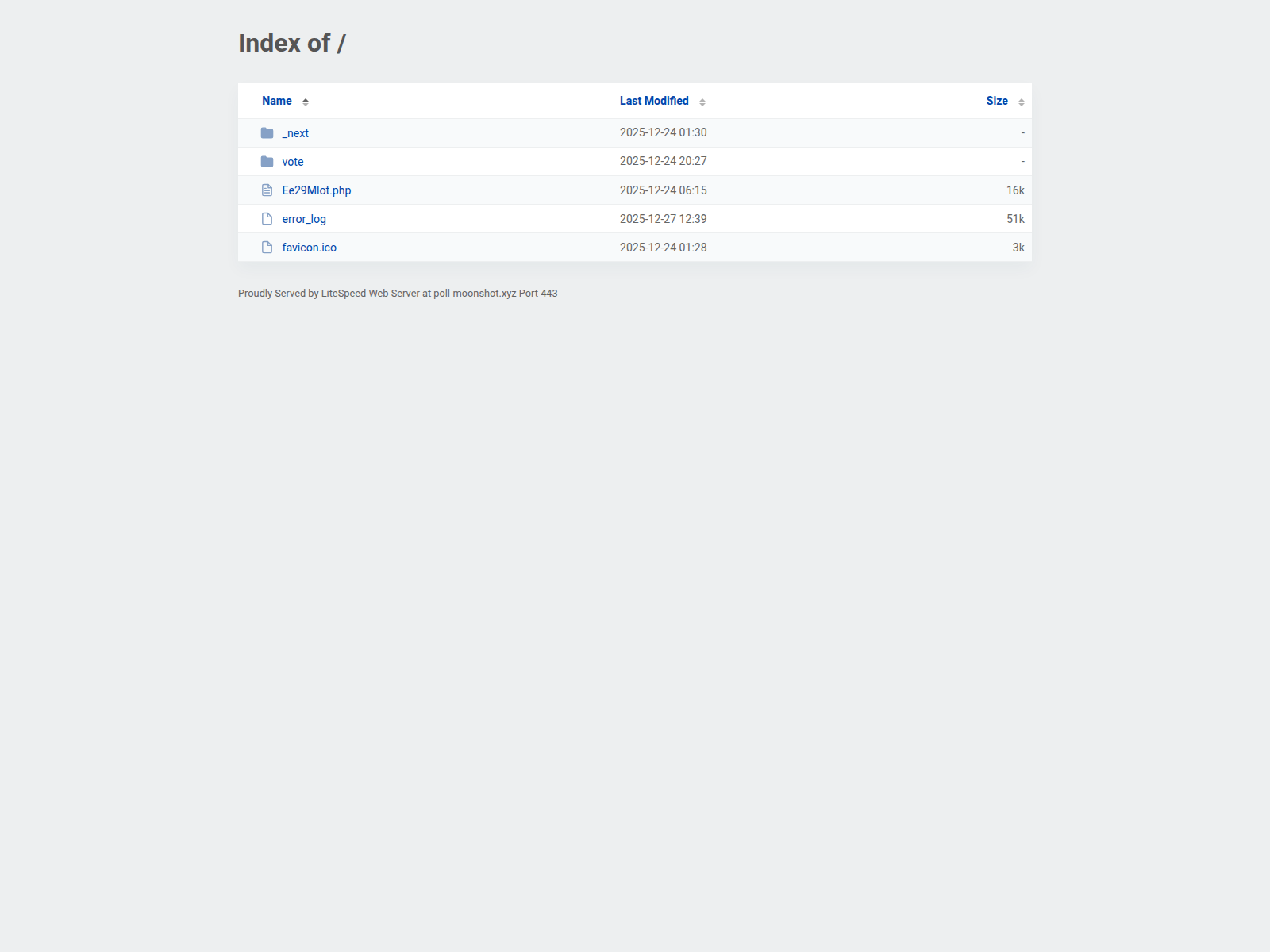 Screenshot of poll-moonshot.xyz