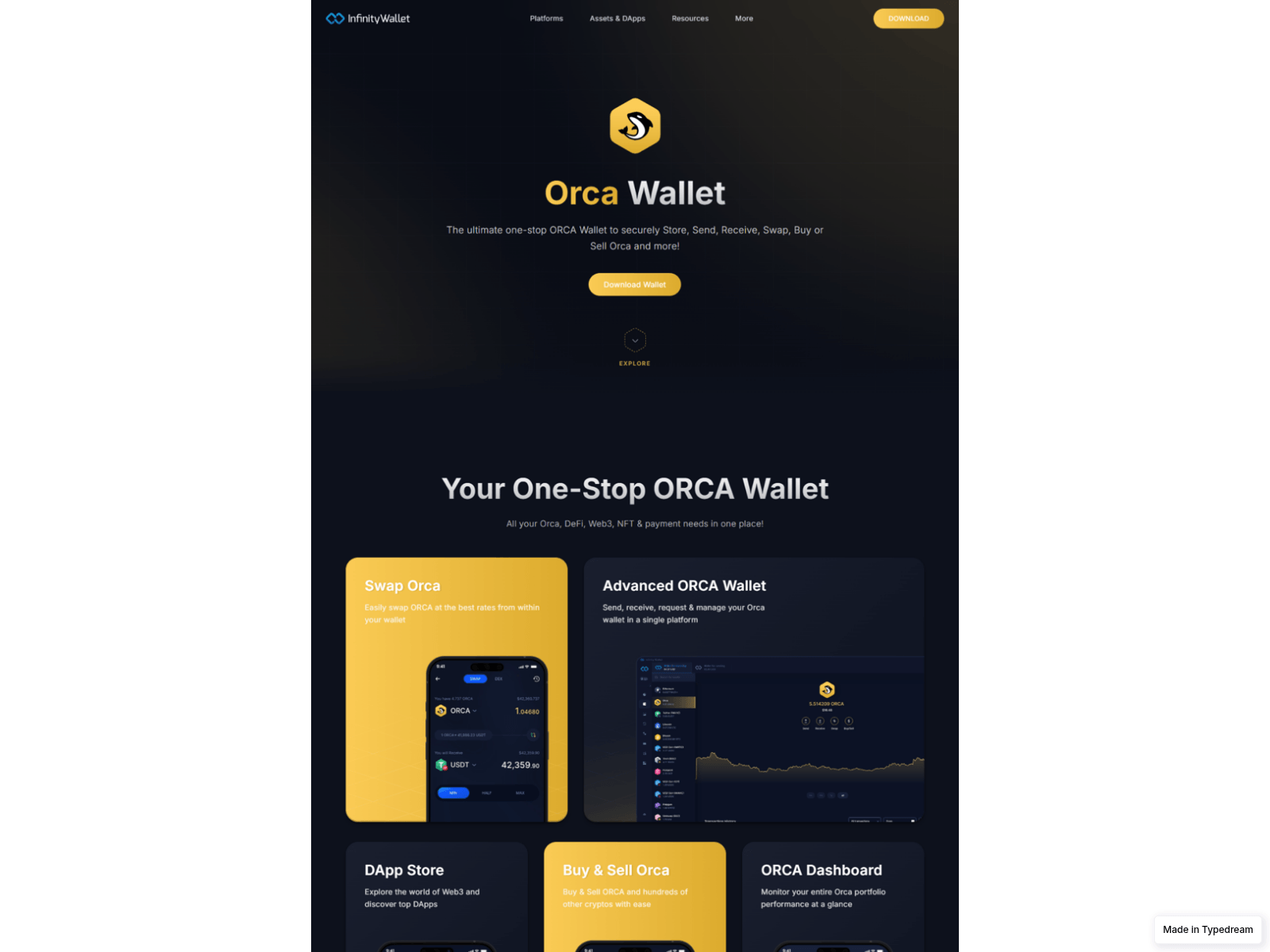 Screenshot of revert-finance-orca.typedream.app