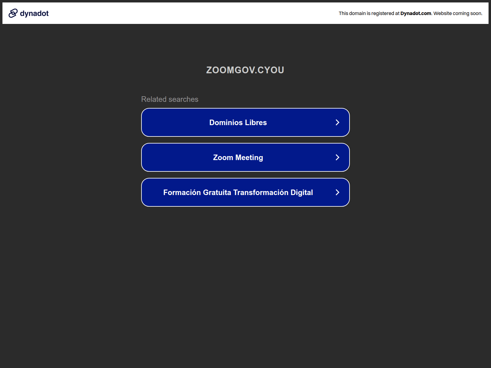 Screenshot of zoomgov.cyou