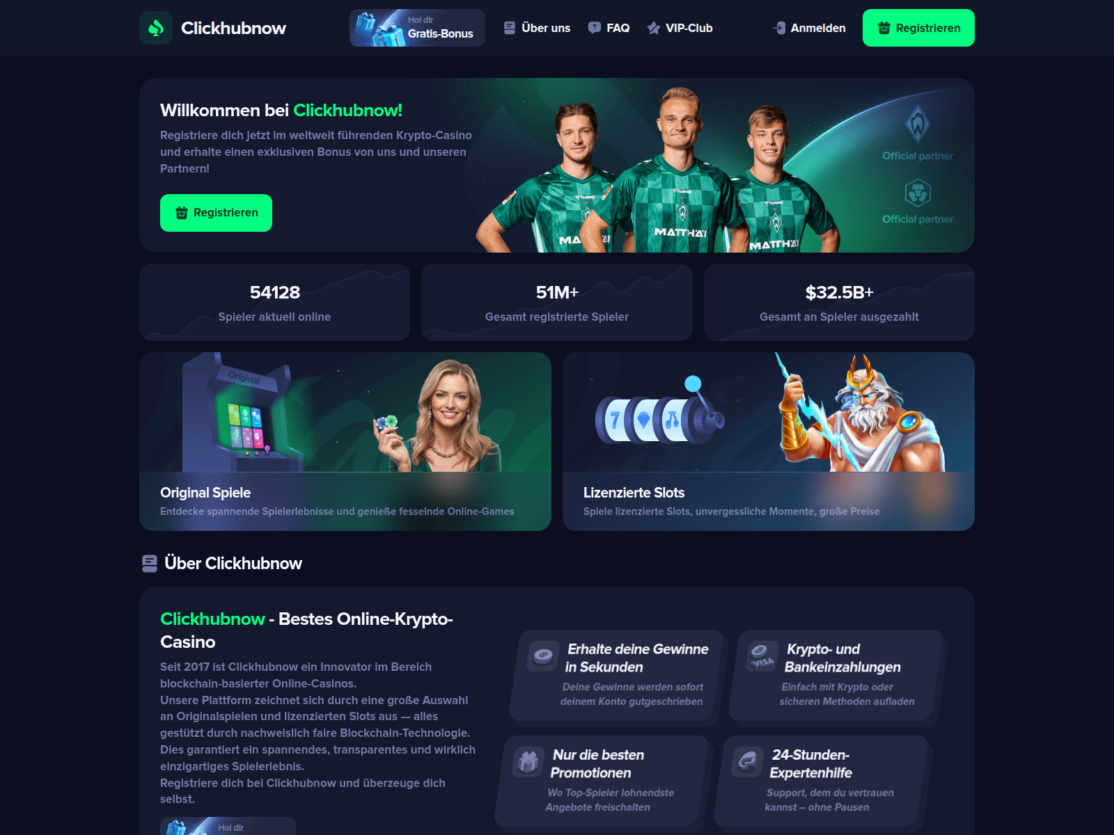 Screenshot of clickhubnow.com