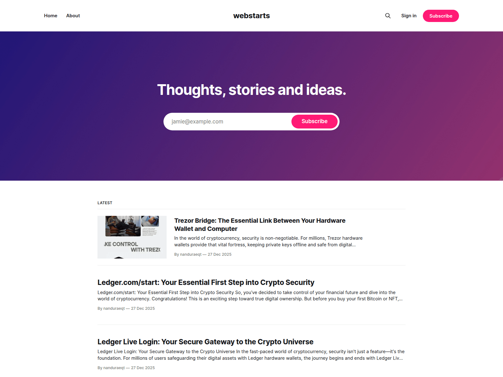 Screenshot of publicapp.ghost.io