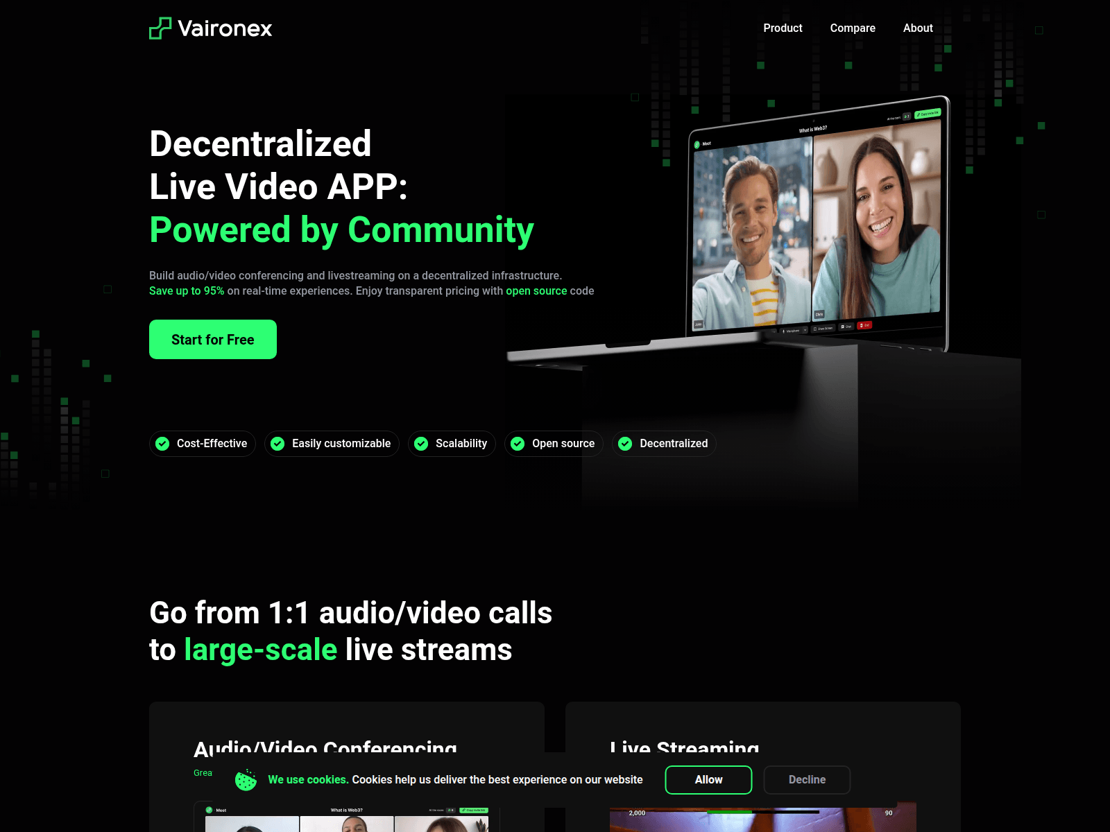 Screenshot of vaironex.io