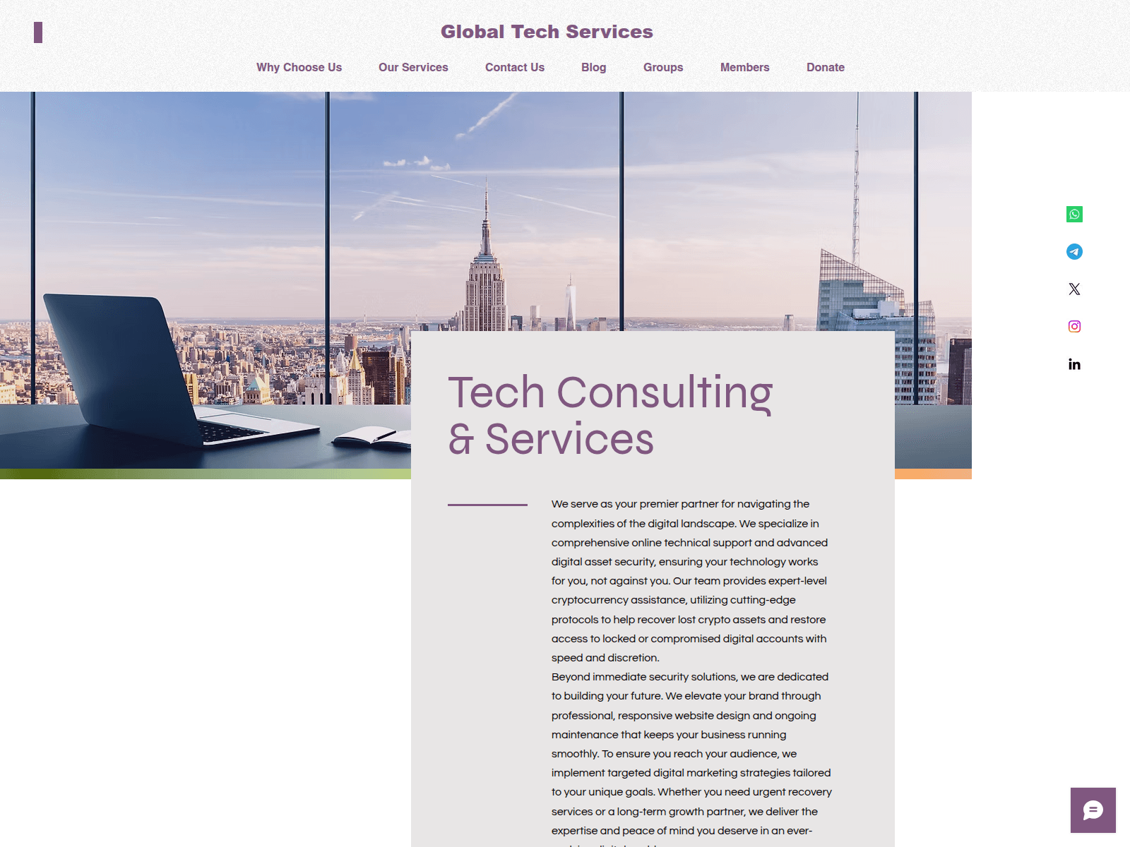 Screenshot of globaltechsupport.us