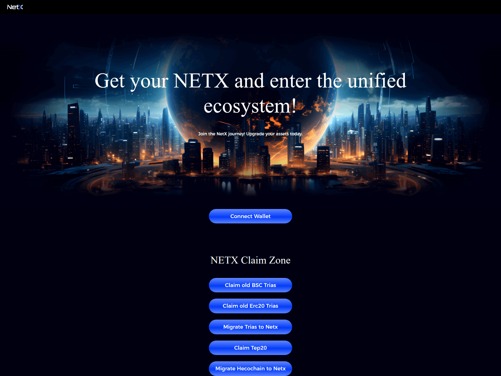 Screenshot of migratenetxclaim.world