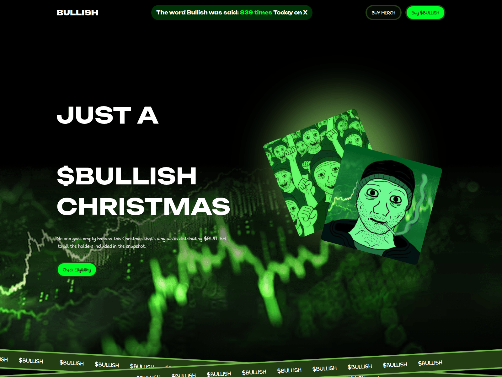 Screenshot of degenbullish.live