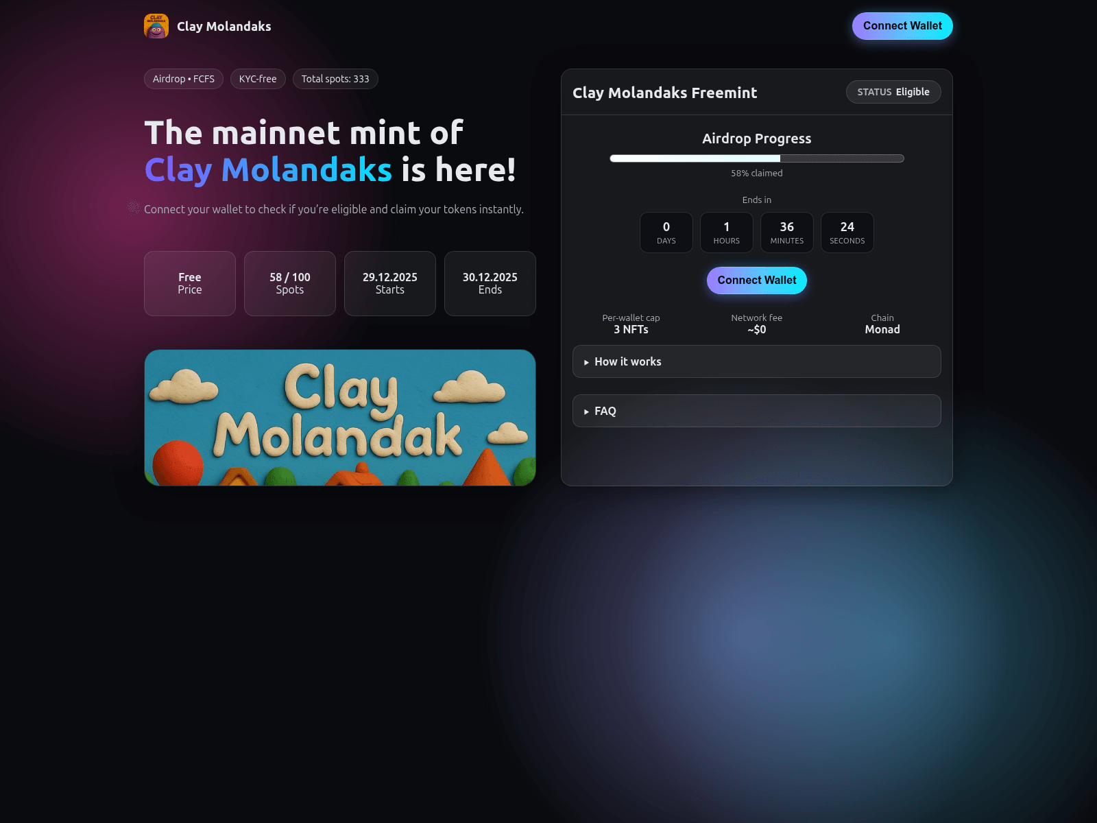 Screenshot of claymolandaks.top
