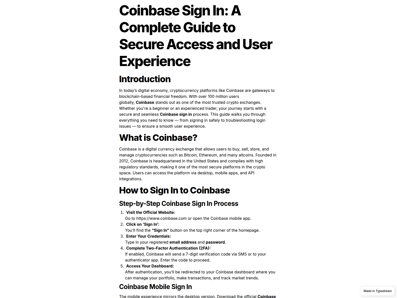 Screenshot of support-coin-pro-cdn.typedream.app