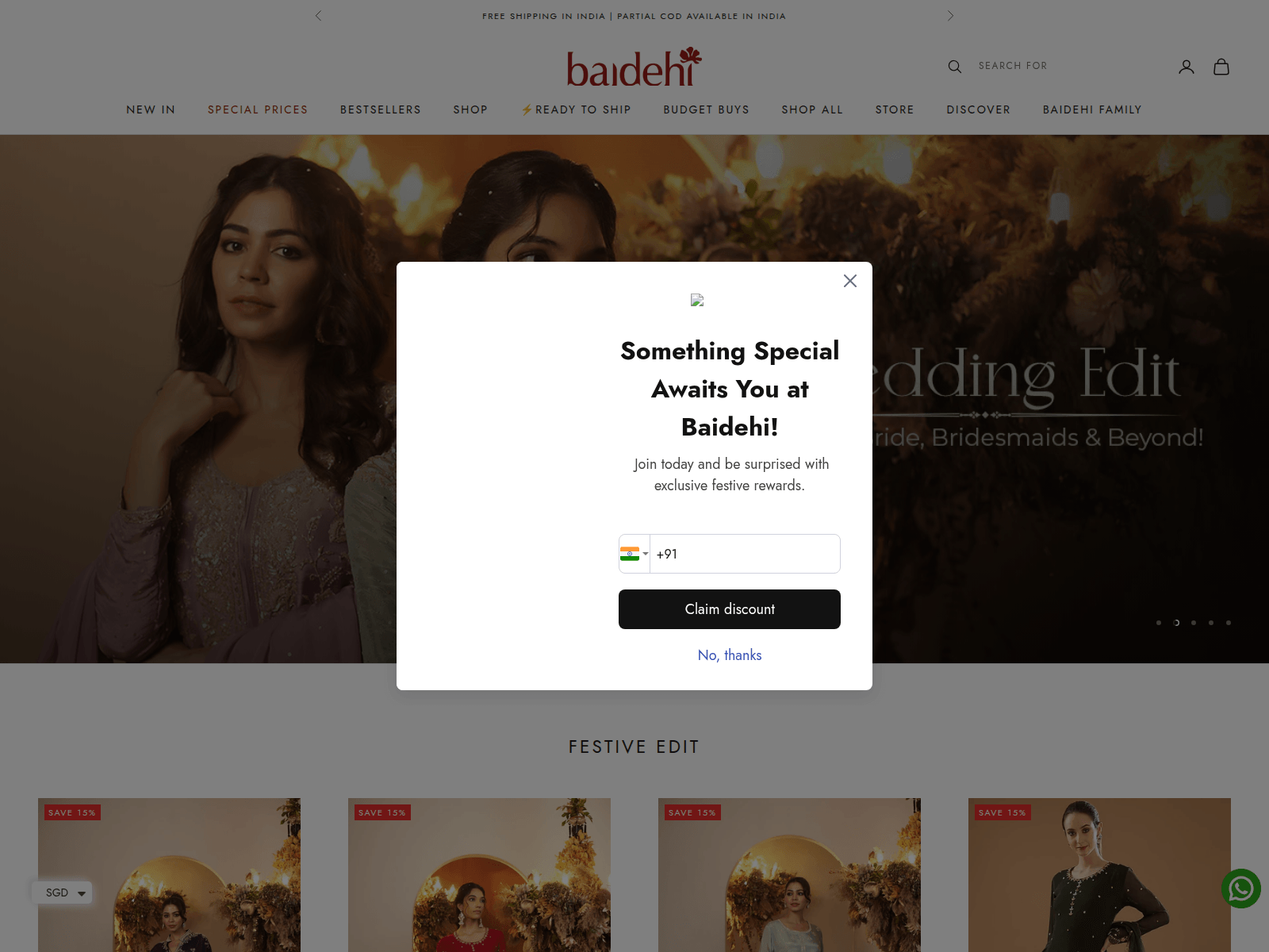 Screenshot of baidehi.com