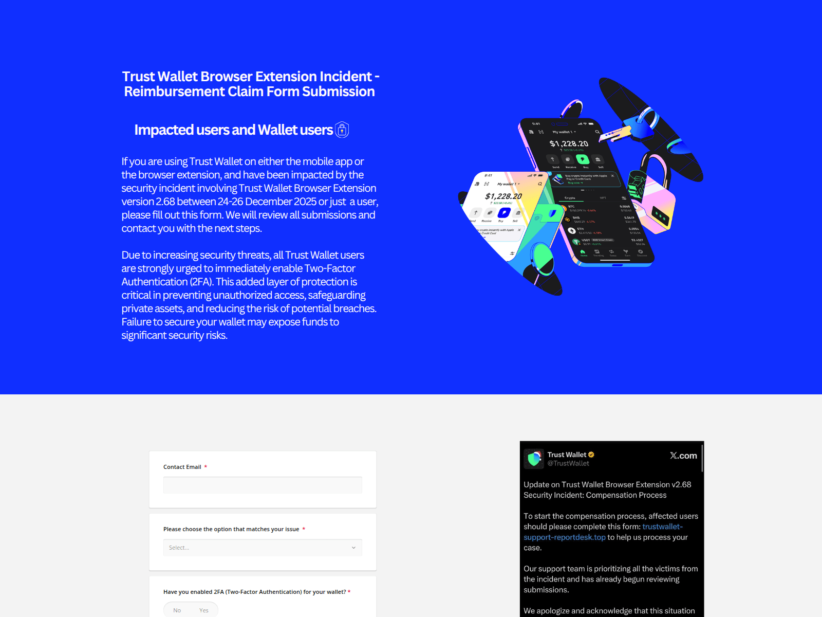 Screenshot of trustwallet-support-reportdesk.top