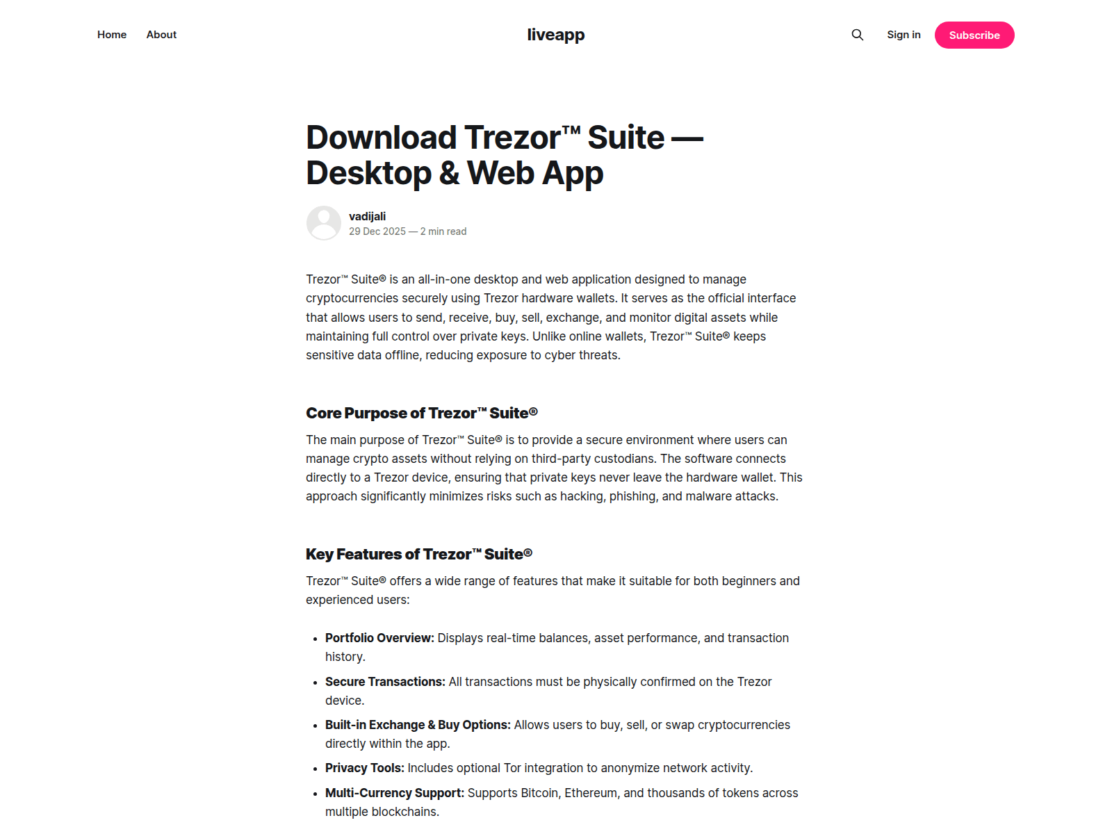 Screenshot of liveapp.ghost.io