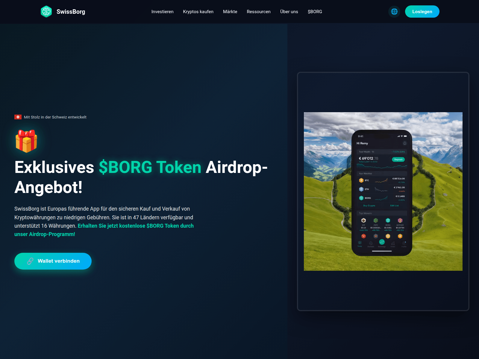Screenshot of swissborg.click