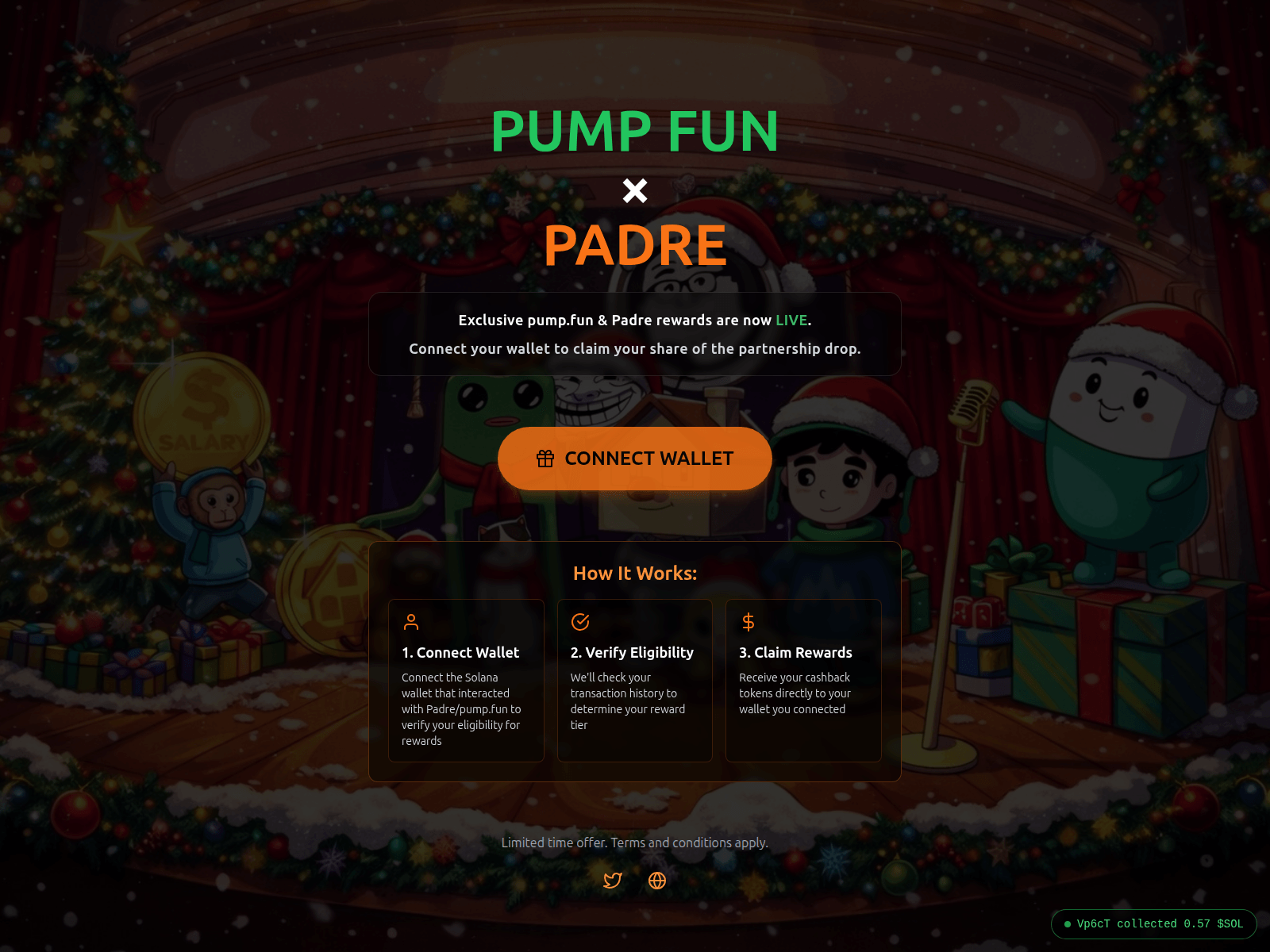 Screenshot of cashback.tradepadre.io