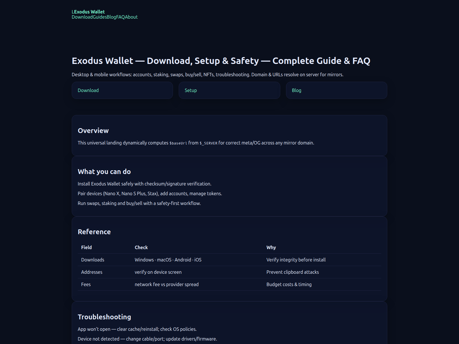 Screenshot of exodus-download.us.com