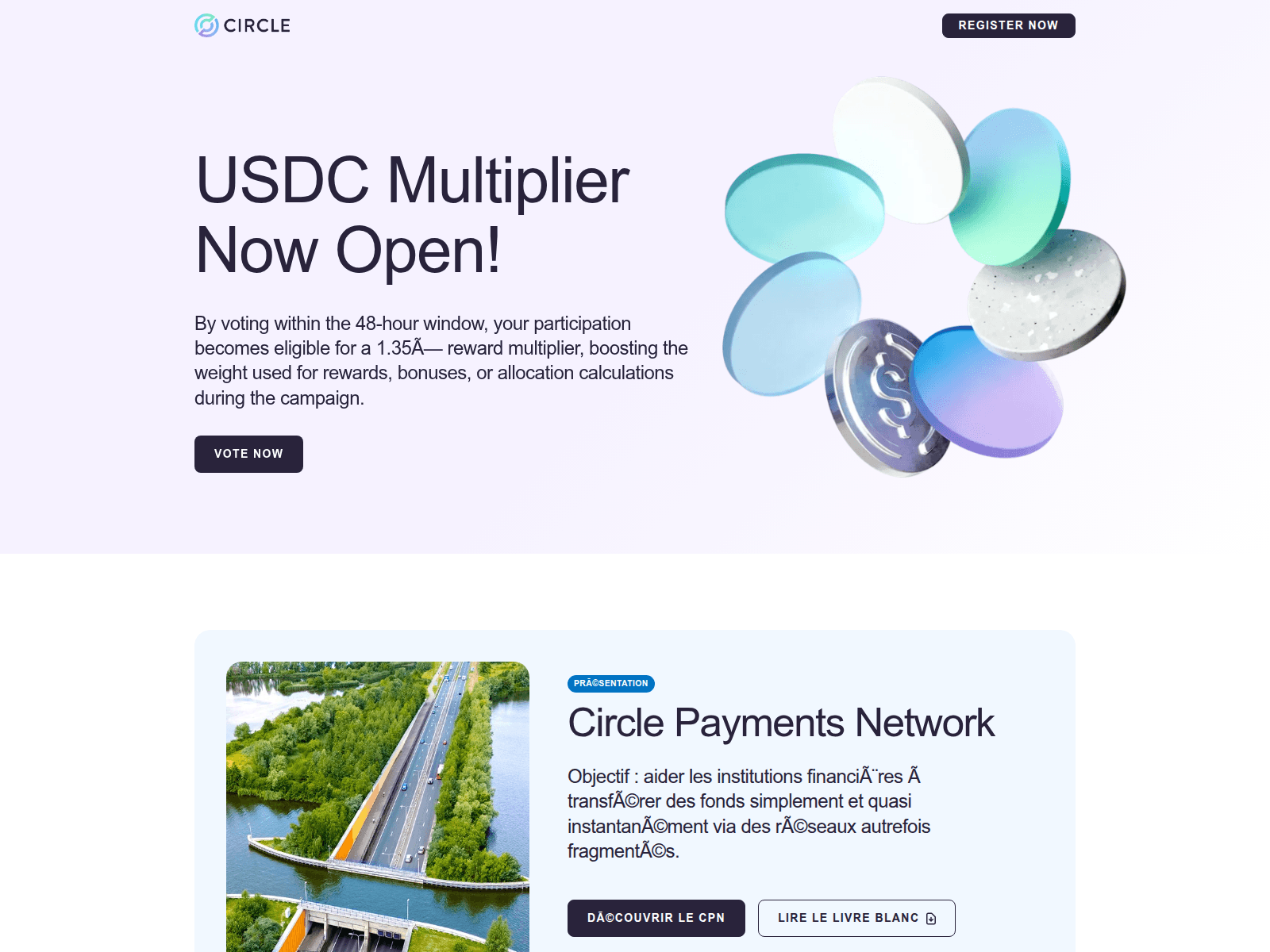 Screenshot of circle-voting.com
