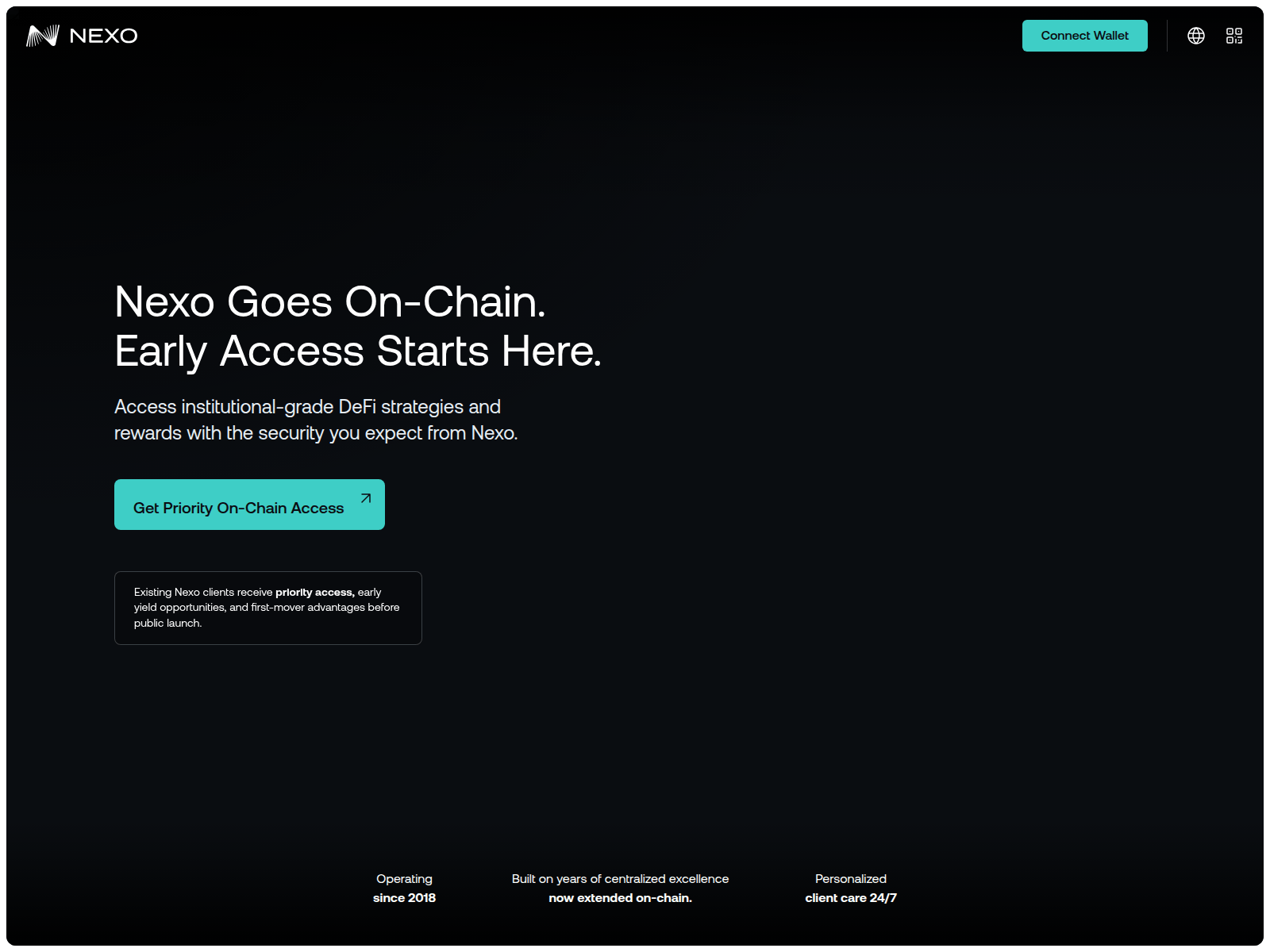 Screenshot of whitelist-nexo.io
