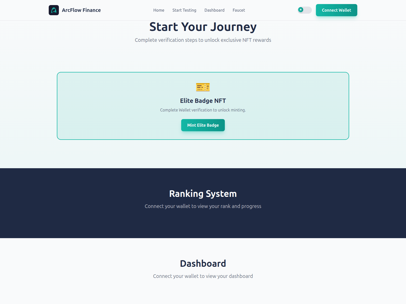 Screenshot of arcflowlabs.firebaseapp.com
