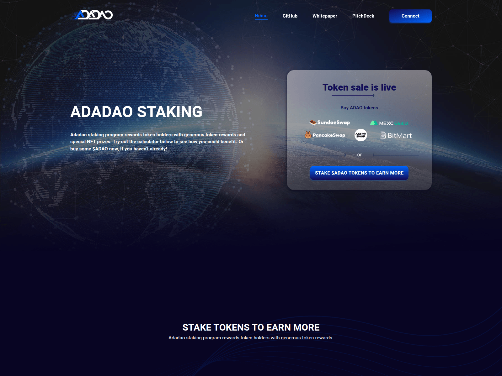 Screenshot of adadao-staking.firebaseapp.com