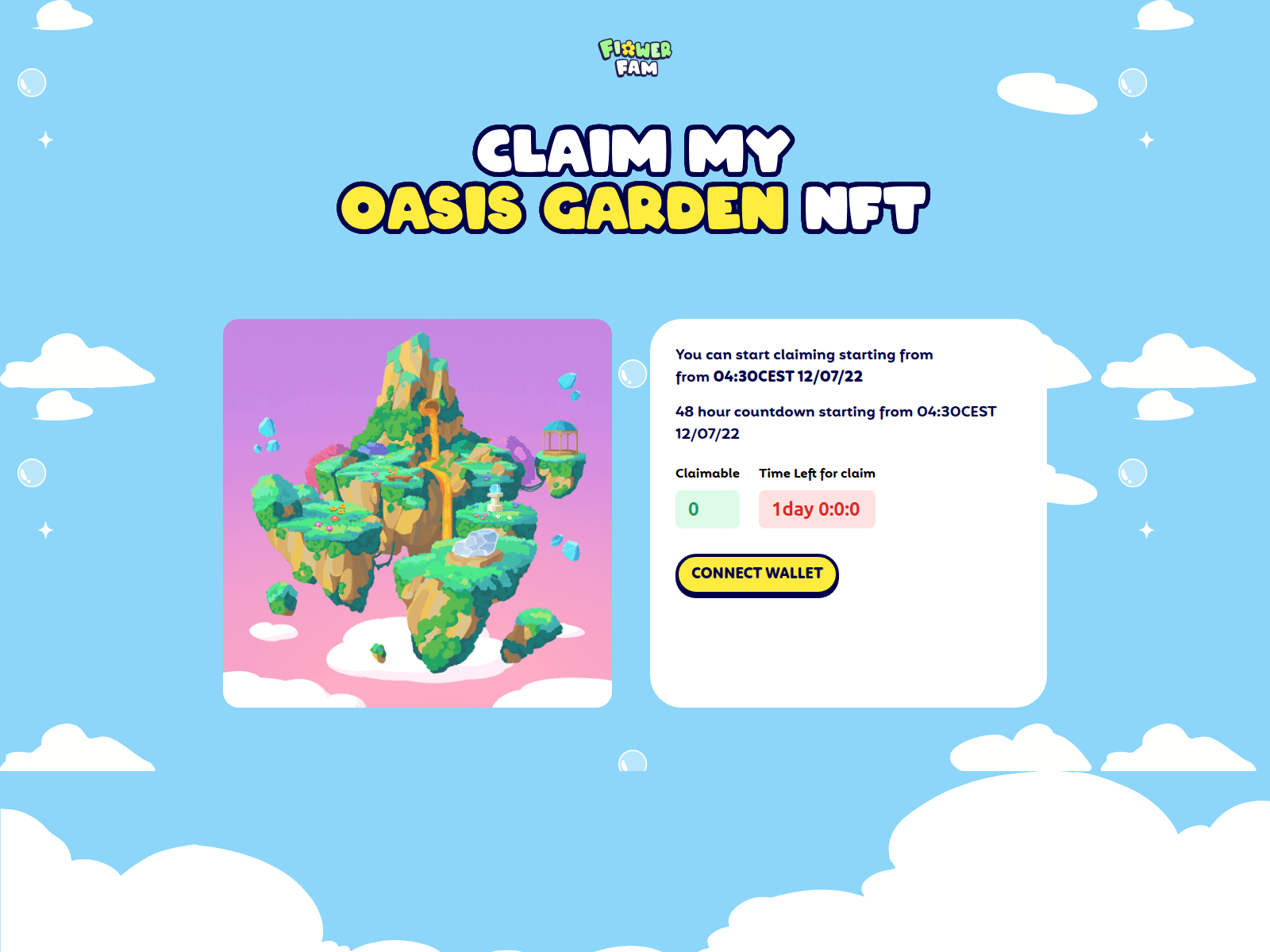 Screenshot of flowerfam-land-claim-app.pages.dev