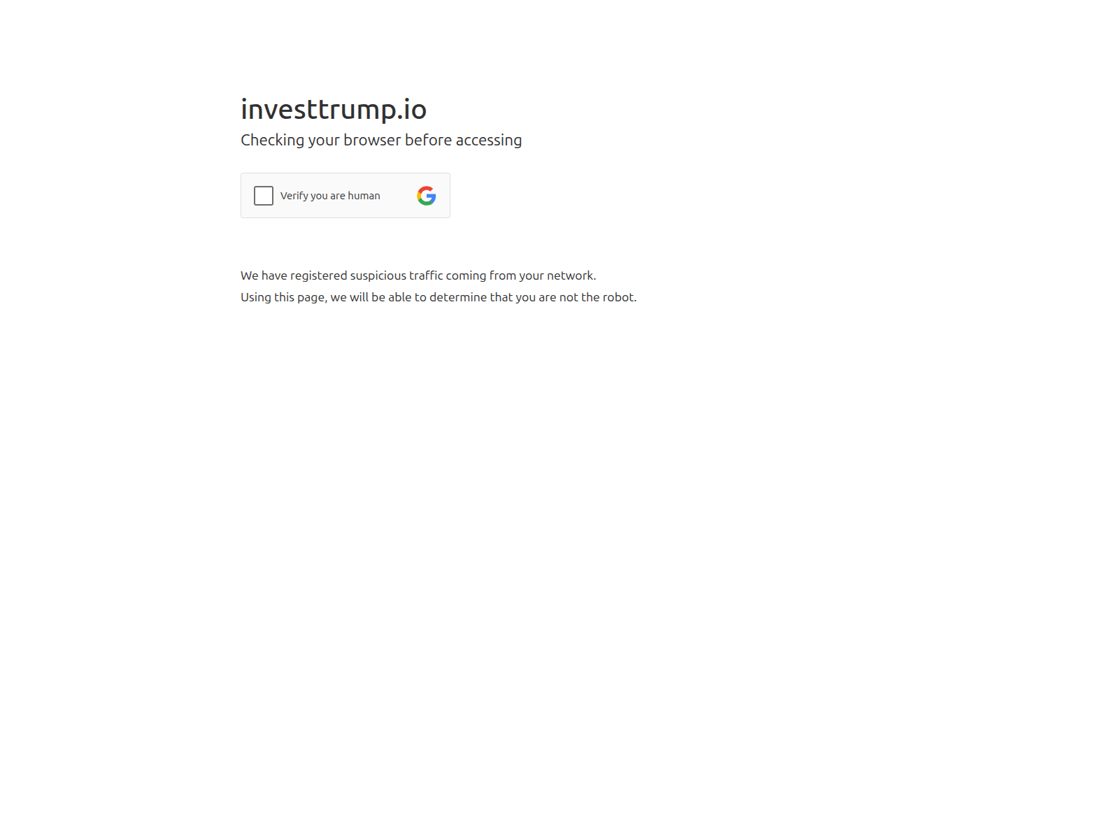 Screenshot of investtrump.io
