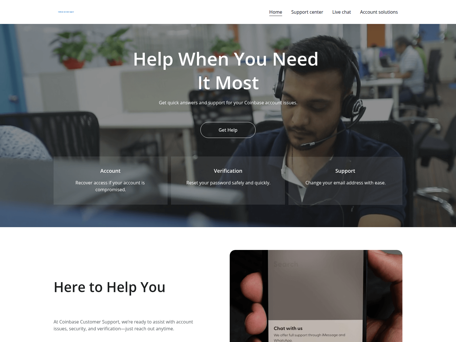 Forensic screenshot of coinbaselive.support