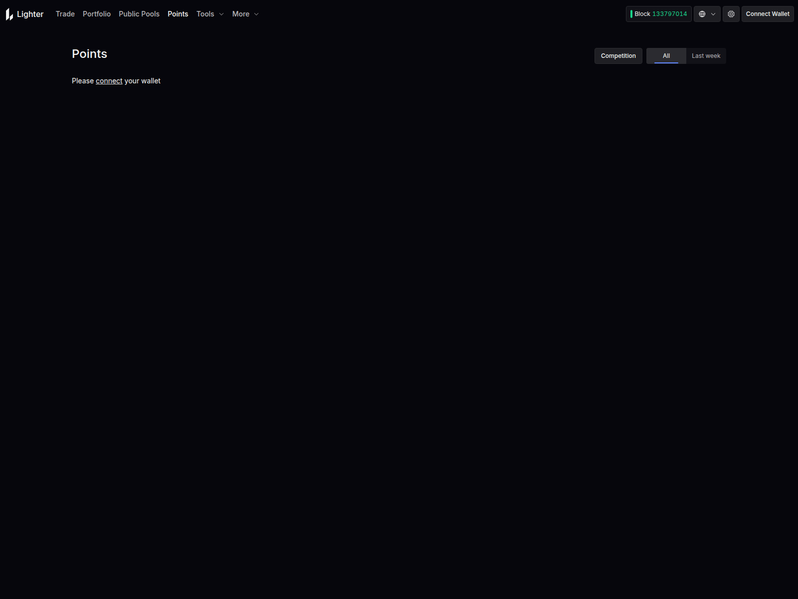 Screenshot of app.lighterup.xyz