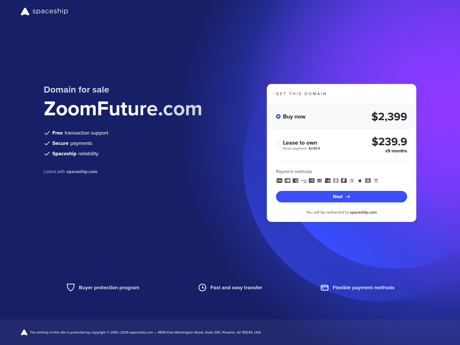 Screenshot of zoomfuture.com