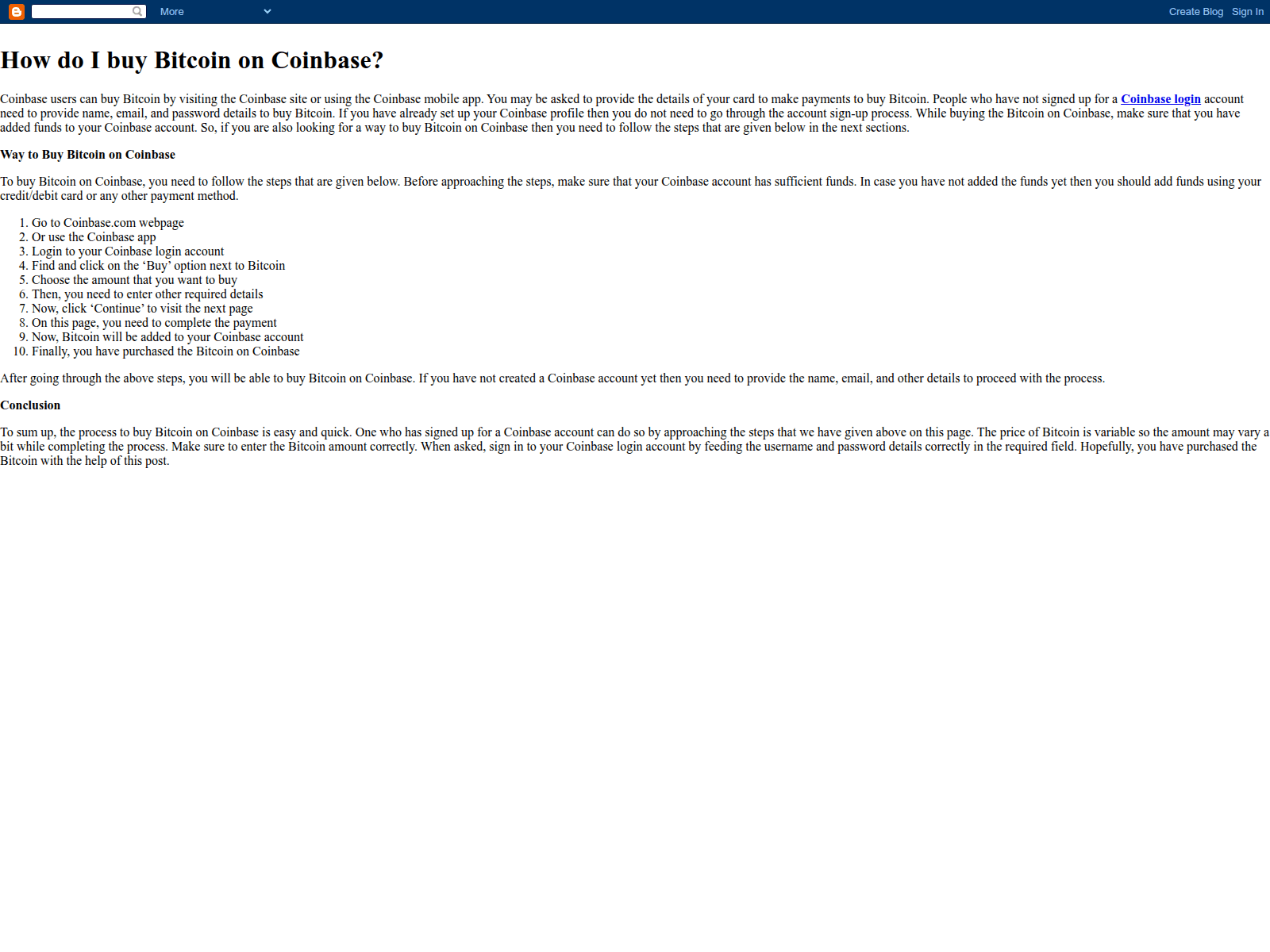 Screenshot of coiinbase-logiin.blogspot.kr