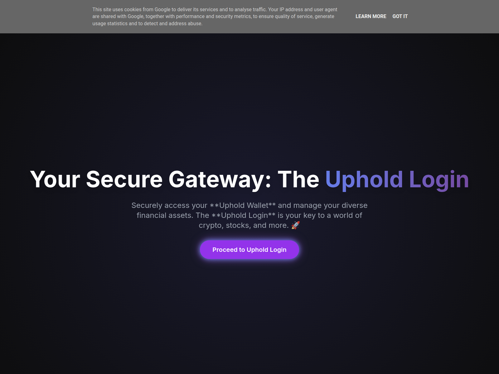Screenshot of login-uphold-help.blogspot.co.il