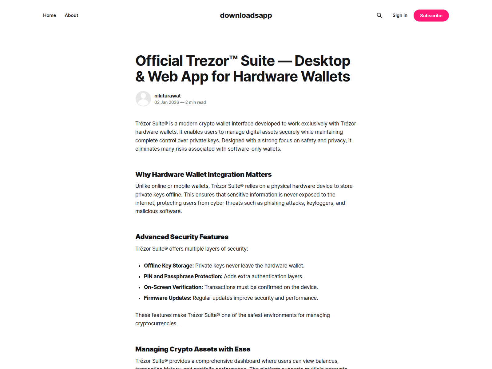 Screenshot of downloadsapp.ghost.io