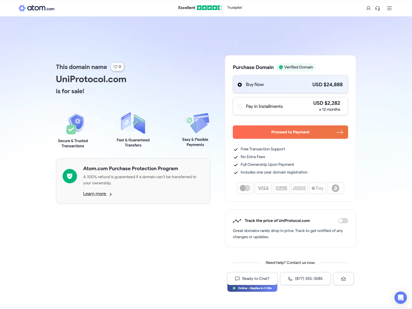 Screenshot of uniprotocol.com
