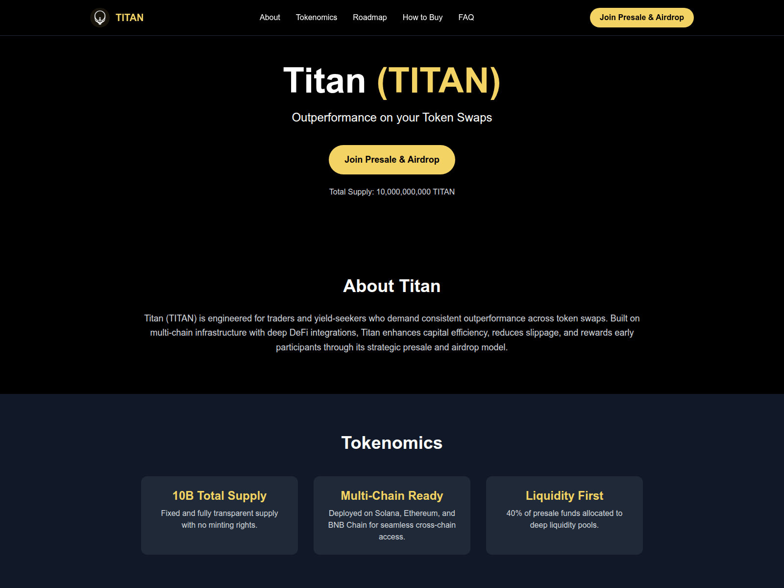 Screenshot of titanpresale.xyz