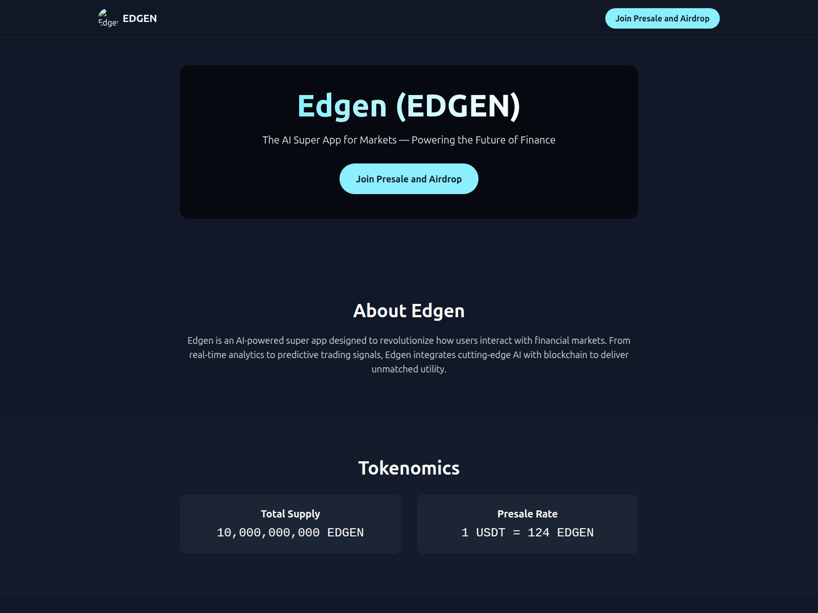 Screenshot of edgenpresale.xyz