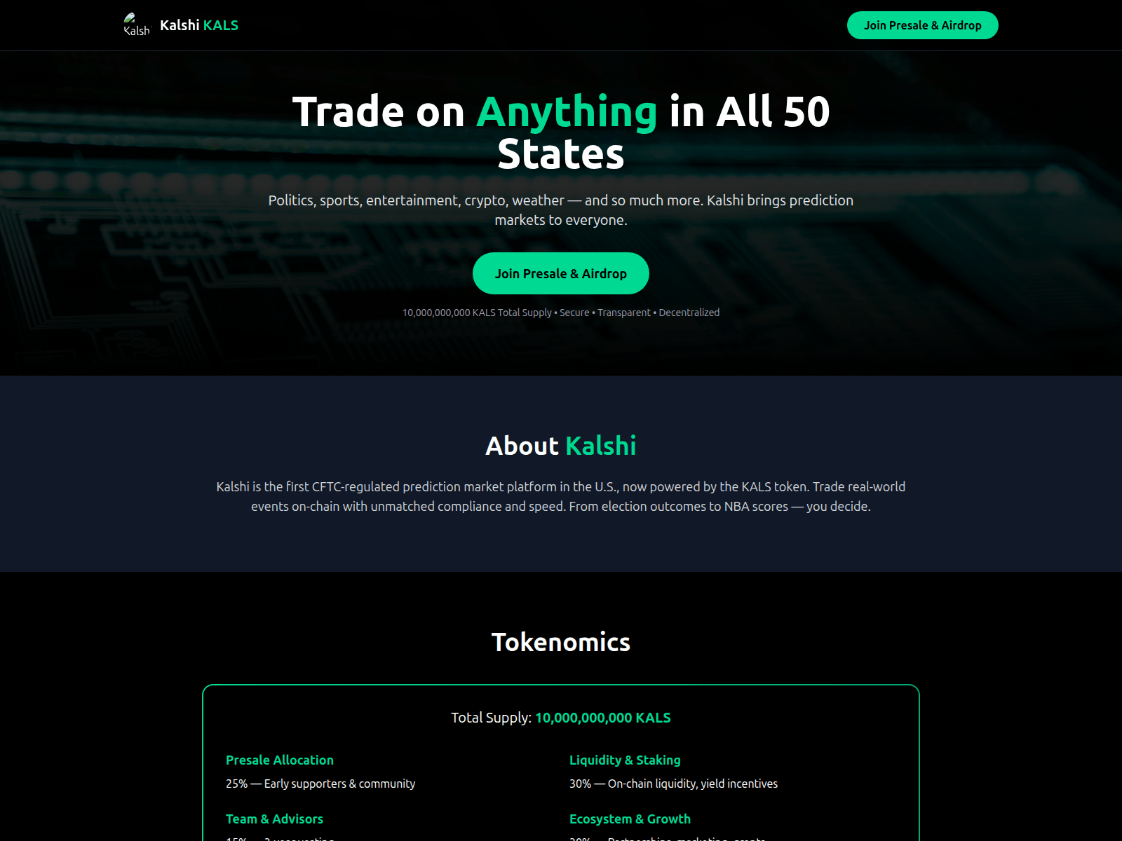 Screenshot of kalshipresale.xyz