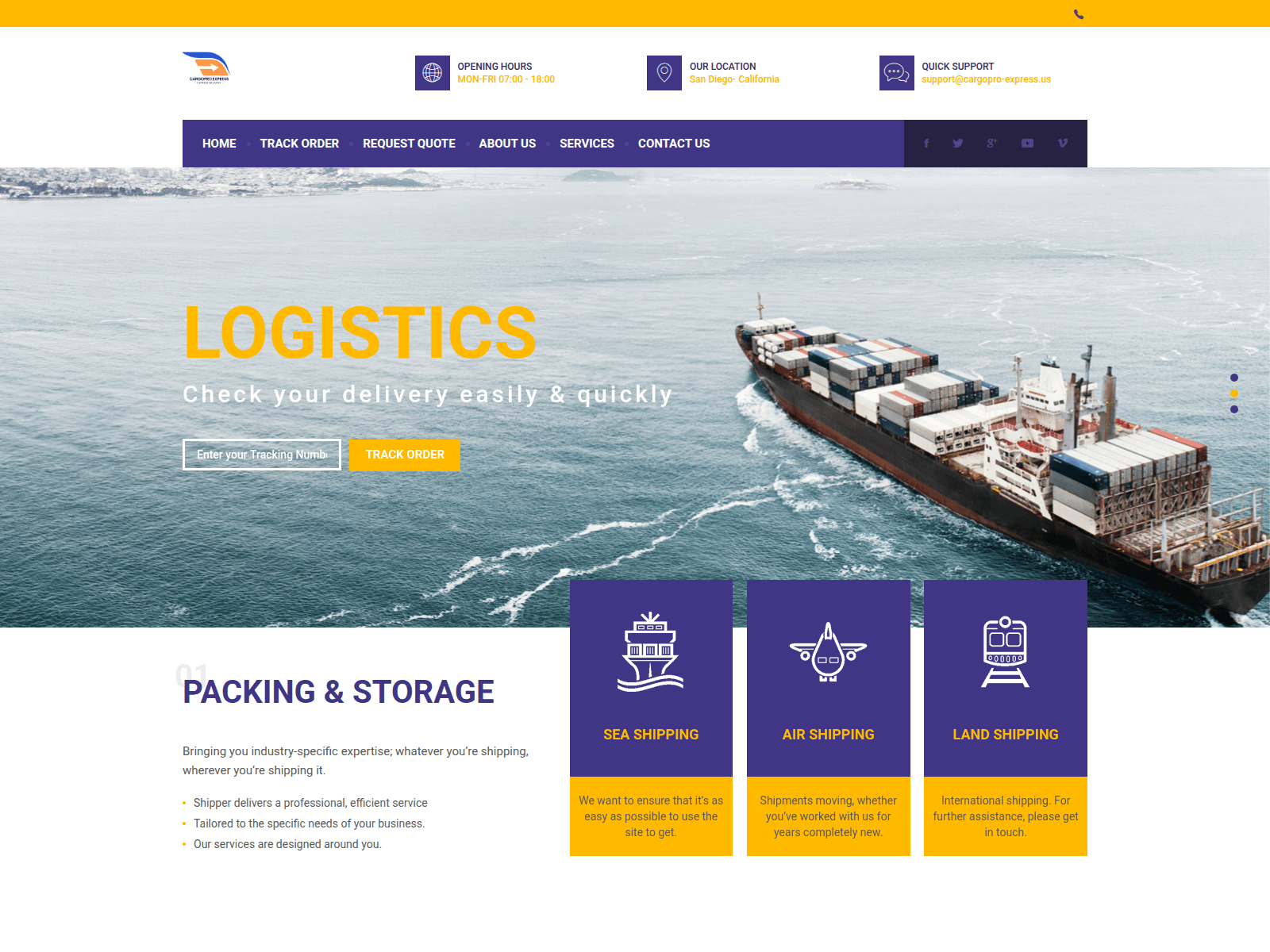 Forensic screenshot of cargopro-express.us