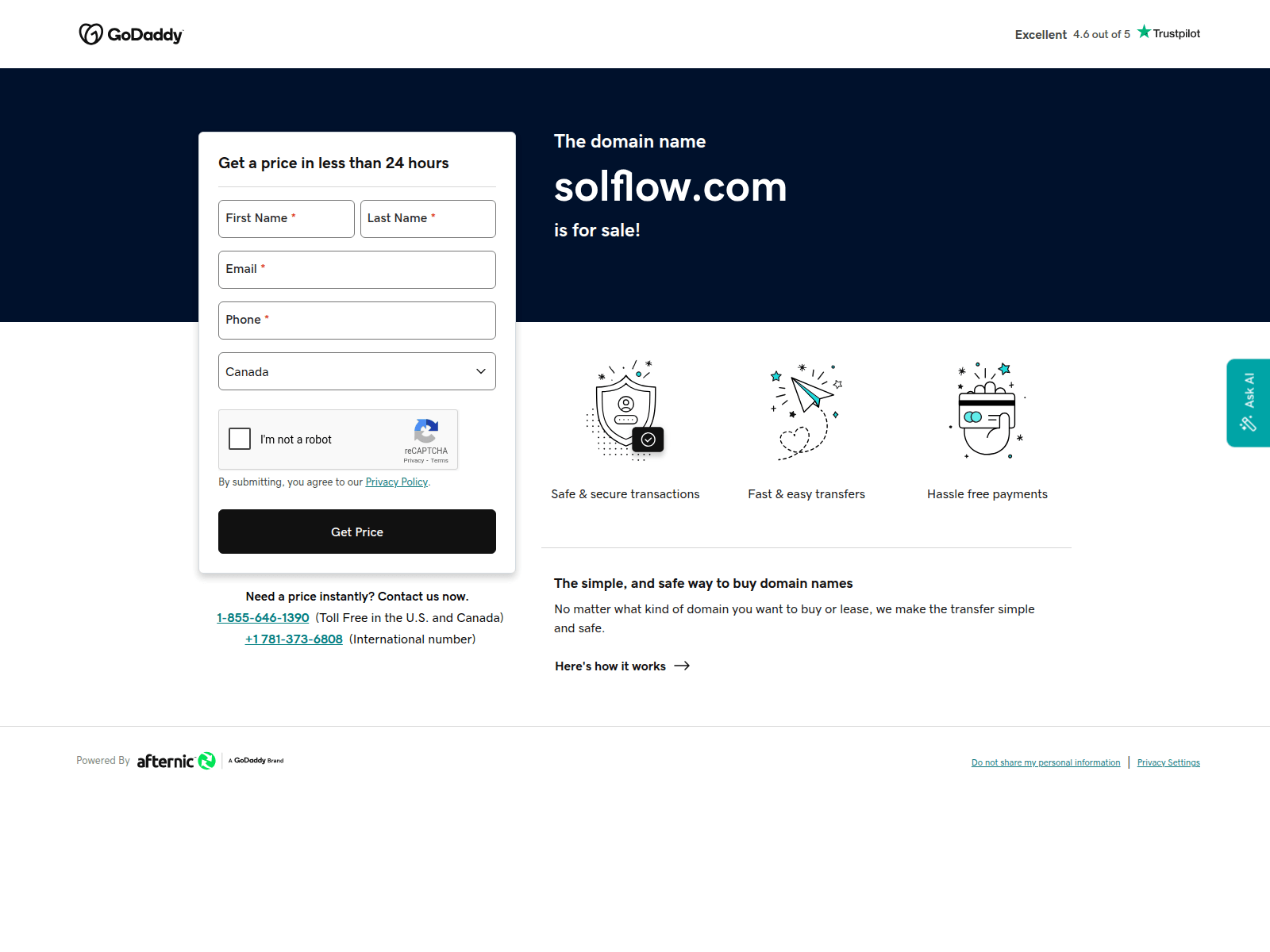 Screenshot of solflow.com
