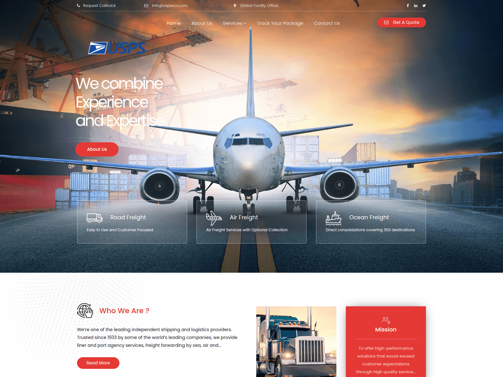 Screenshot of uspsvco.com