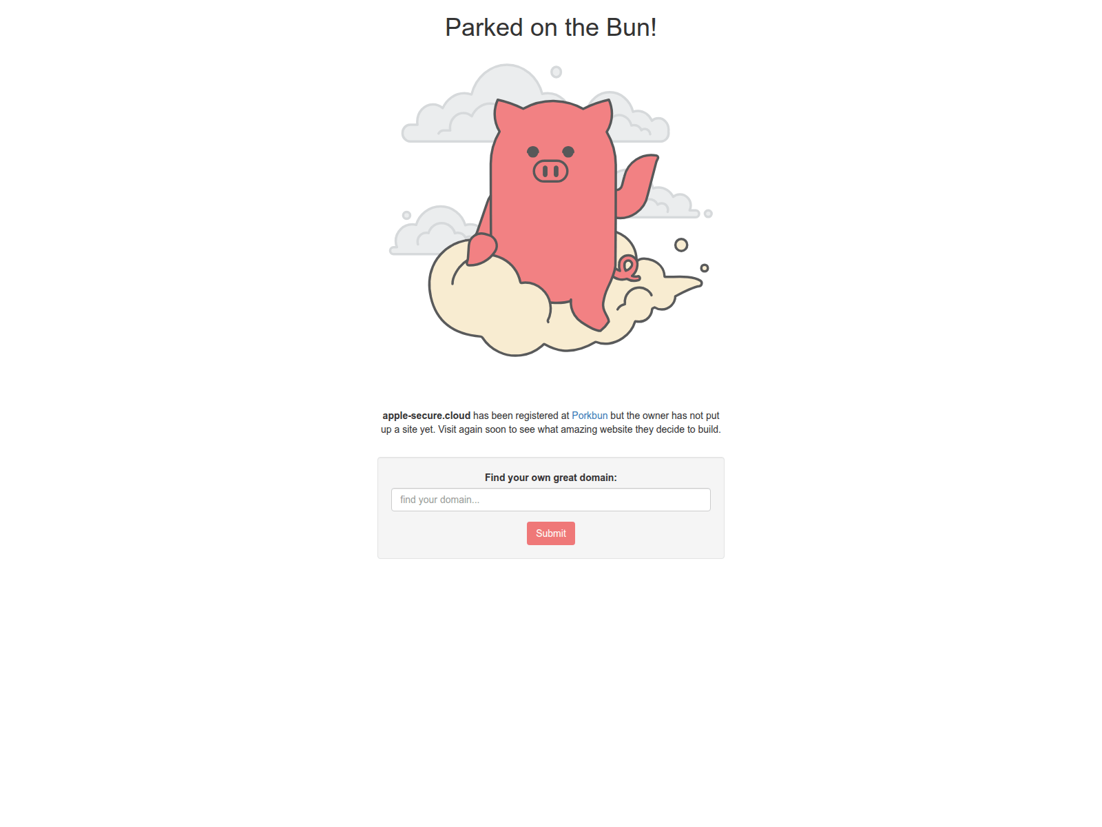 Screenshot of apple-secure.cloud
