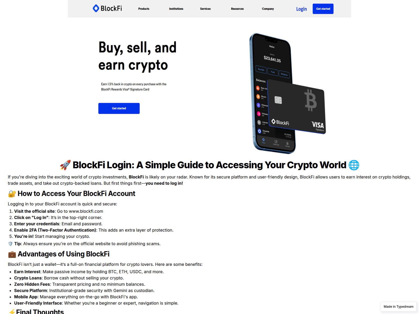 Screenshot of help-blockfi-docs.typedream.app